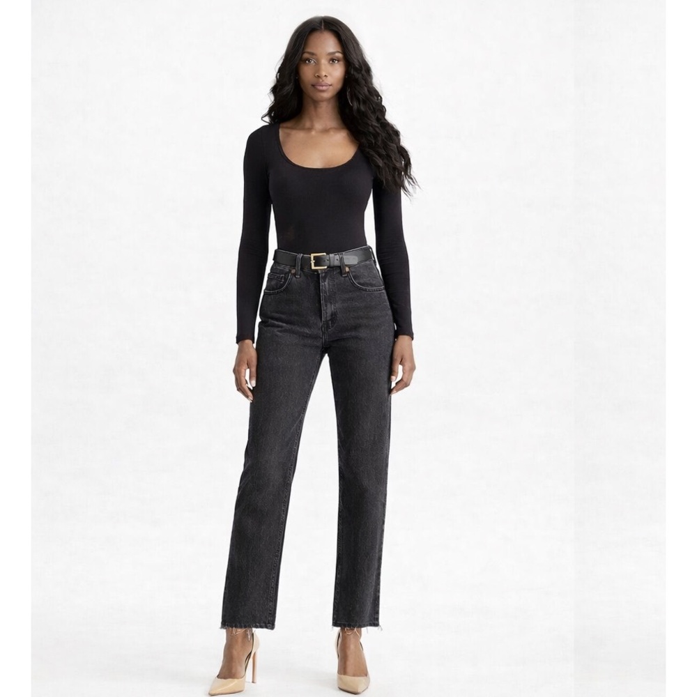 Levi’s 501 Jeans High Rise 100% Cotton straight leg 32  x 30 Faded Black wash